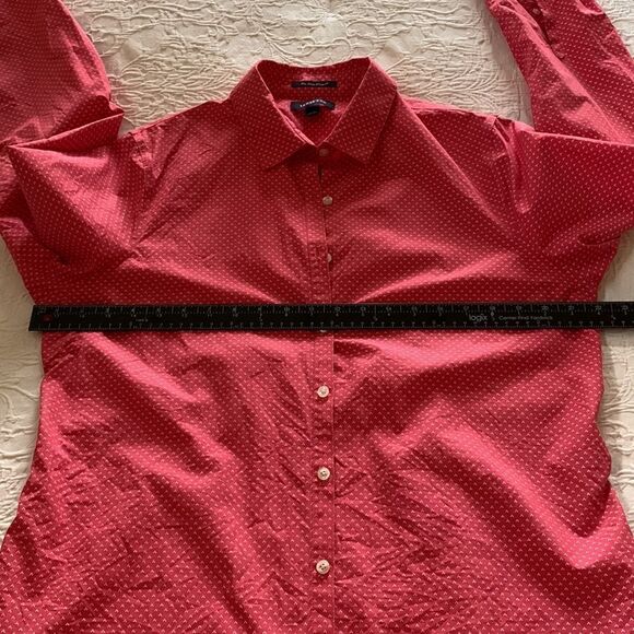Lands' End Pink Button Down shirt women's size 14 Tall‎ - Picture 4 of 6